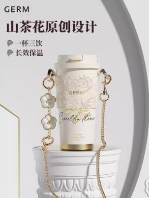 GERM山茶花闪耀保温杯-郁山茶-白粉-500ml 商品图1