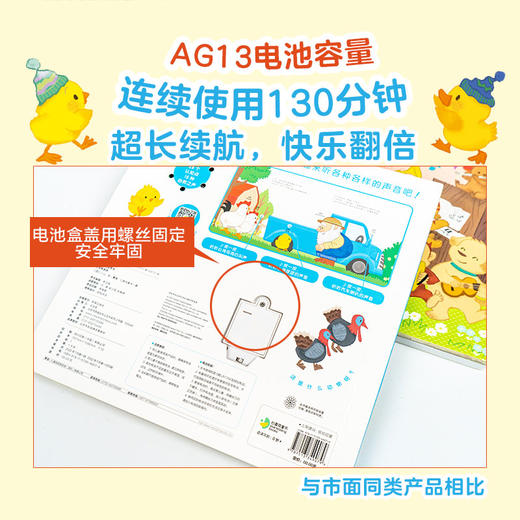 小鸡球球发声书：全3册点读版触摸发声书有故事的宝宝手指点读双语发声一起来演奏来听古典音乐欢迎新朋友 商品图6