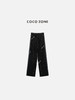 COCO ZONE松紧腰丝绒休闲裤百搭显瘦直筒长裤 23C19350 商品缩略图1