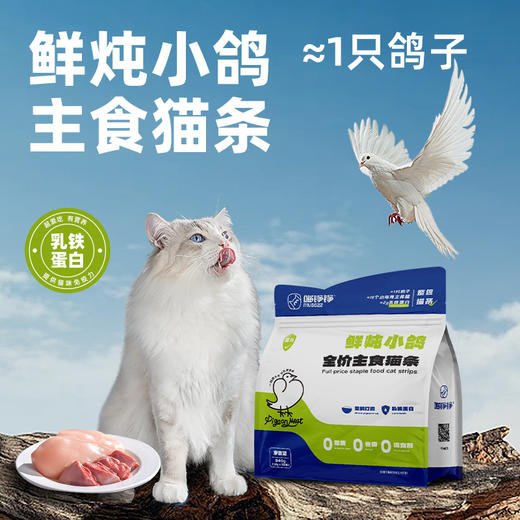 心选丨喵铮铮鸽老大全价主食猫条 12g*70支 低敏营养鸽肉湿粮零食 商品图4