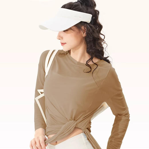 跃牌【禅语梵心】春夏跑步网纱速干衣女罩衫健身T恤CX2645 商品图4