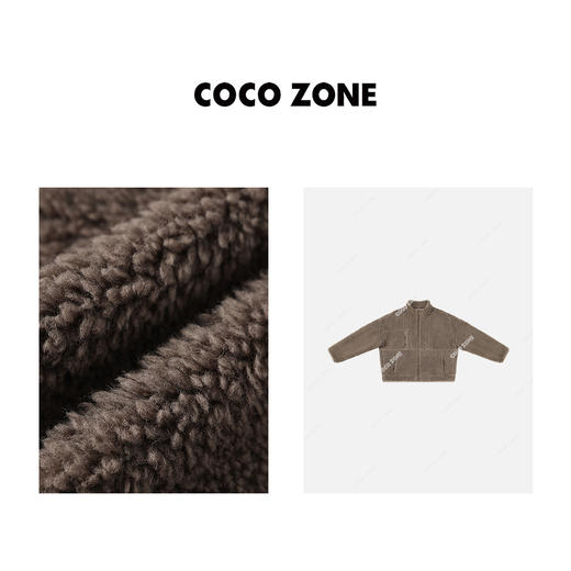 刘一一&COCO ZONE秋冬上新纯色立领保暖宽松休闲拉链外套23C19980 商品图2