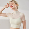 跃牌【禅语梵心】性感网纱瑜伽服短袖带胸垫跑步速干运动文胸DX2585 商品缩略图2