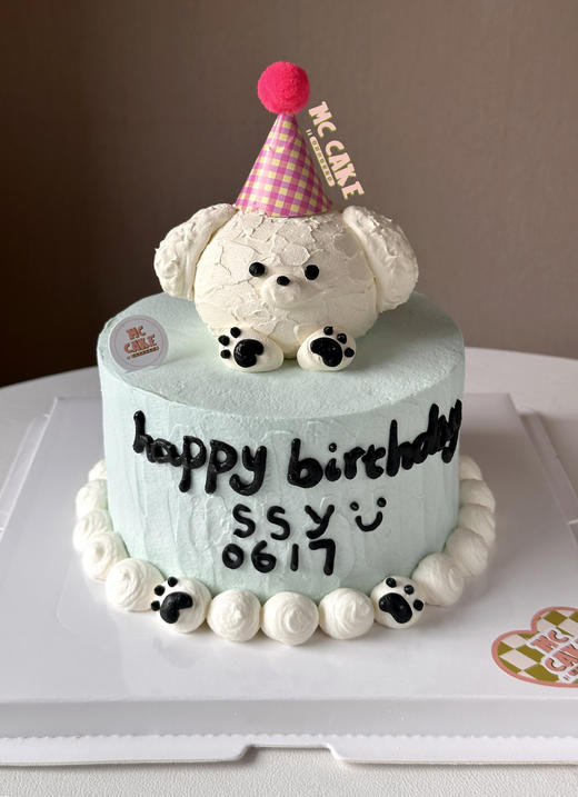 小狗头像手绘蛋糕 商品图0