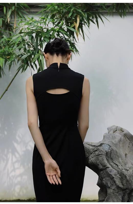 8351#中式竹子小黑裙 商品图1