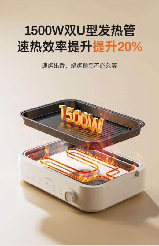🔥【MODONG摩动煎烤盘MD-KP01Y】🥳1、1500w猛火速热，5分钟烤好美食 商品图1
