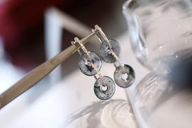 墨玲珑 ｜水墨平安扣长耳环