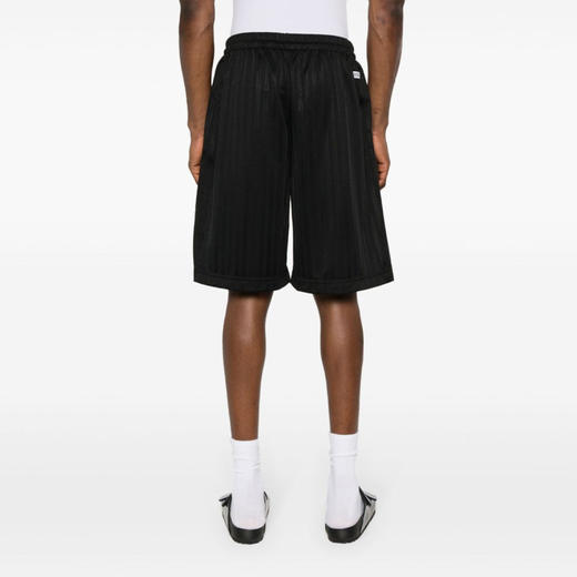 GCDS 男士字母徽标刺绣棉质休闲短裤 黑色 A1CM3100TD799 商品图2