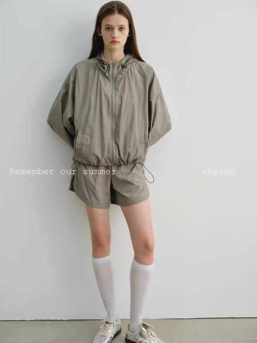 shyshystill/shy202404030/盛夏轻薄户外运动服连帽抽绳长袖 商品图1