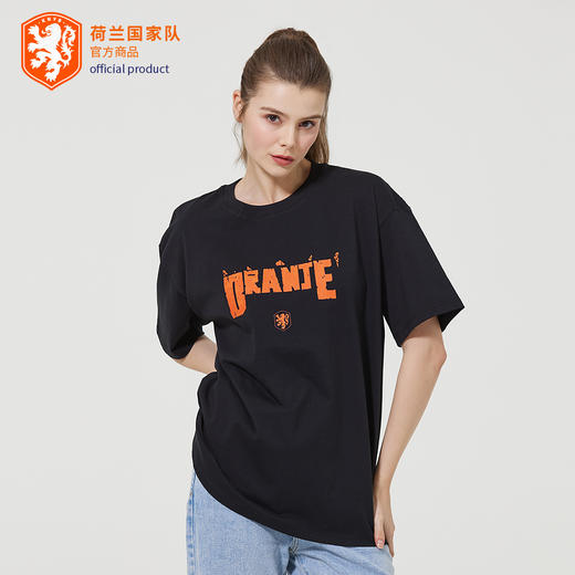 【官方正版】荷兰国家队|手绘助威T恤欧洲杯足球迷短袖橙衣狮子军团 商品图1