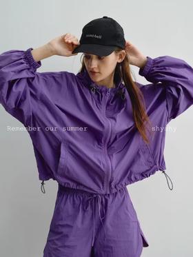 shyshystill/shy202404030/盛夏轻薄户外运动服连帽抽绳长袖