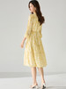 25严选新款法式温柔风黄色茶歇碎花长裙度假风收腰显瘦连衣裙_HLY 商品缩略图3