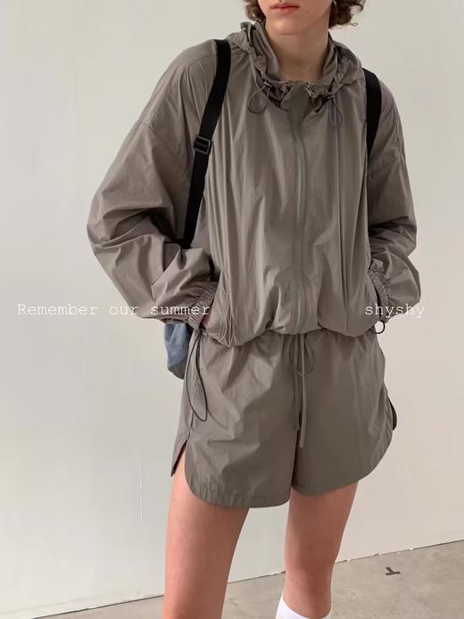 shyshystill/shy202404030/盛夏轻薄户外运动服连帽抽绳长袖 商品图2