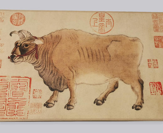 故宫《五牛图》丝绸画卷 商品图9