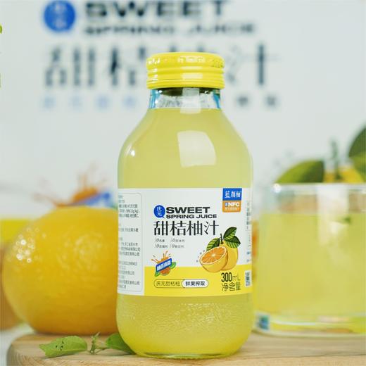 【庆元甜桔柚汁】原料产地严选新鲜甜桔柚榨取，果汁总含量大于等于20%，0色素！0甜味剂！0防腐剂！0稳定剂！清甜浓郁，冷藏后口感更佳。300ml*6瓶，基地极兔/邮政物流直发~ 商品图0