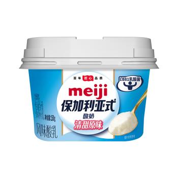 明治meiji【国内奶源】保加利亚式酸奶纯味不甜150g*3低温酸奶 商品图0