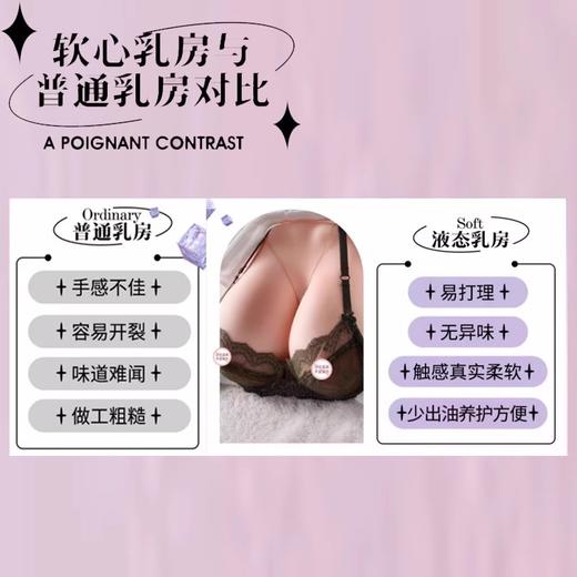 谜姬 仿真皮纹软心乳房胸部倒模 商品图1