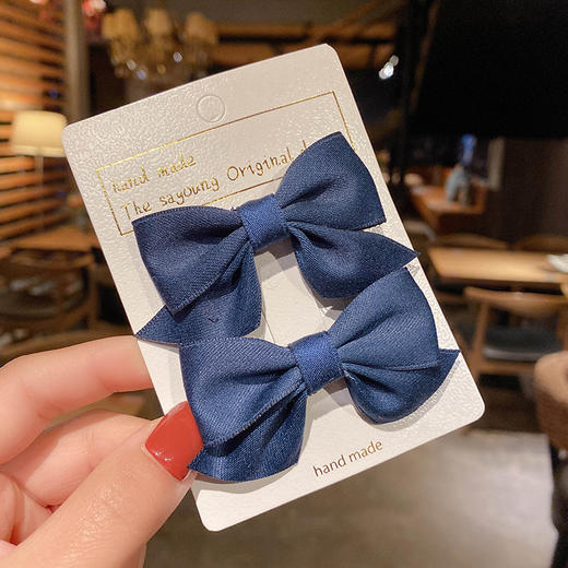 【29.9元抢10对！！蝴蝶结发夹对夹】蝴蝶结头饰儿童发夹女，颜色齐全超百搭，可爱公主发卡韩国女童饰品边夹夹子发饰头饰QQ 商品图12