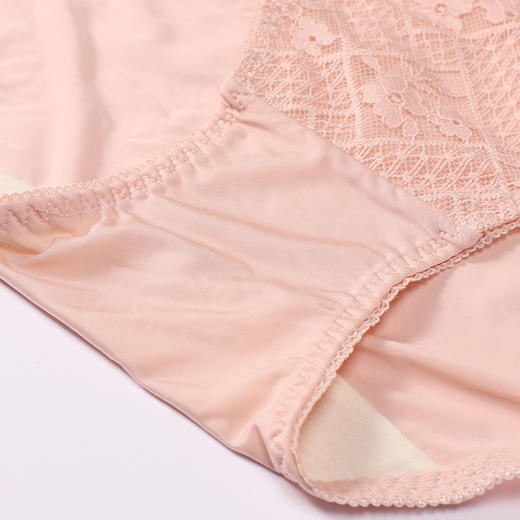 都市丽人内裤薄透丝滑三角裤蕾丝+泳布女士内裤YPT2C8 商品图7