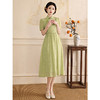 【预售3天】绿色小清新旗袍新中式改良茶服夏季LSB2632 商品缩略图2
