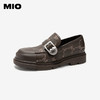【MIO×SMILEY笑脸联名】MIO米奥秋季时髦牛津鞋老花刺绣女鞋M244541915 商品缩略图0