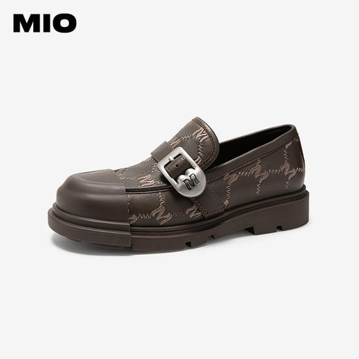 【MIO×SMILEY笑脸联名】MIO米奥秋季时髦牛津鞋老花刺绣女鞋M244541915 商品图0