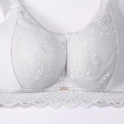 都市丽人内衣完美包容常规文胸蕾丝薄文胸3/4杯四排扣树脂胶圈YBT4S3 商品图7