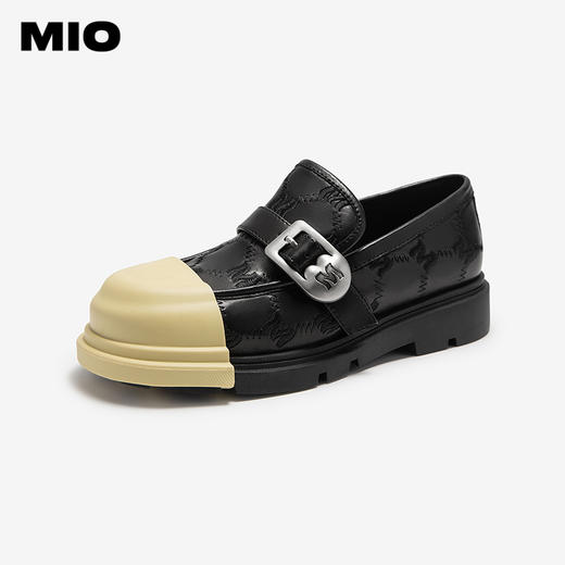 【MIO×SMILEY笑脸联名】MIO米奥秋季时髦牛津鞋老花刺绣女鞋M244541915 商品图1