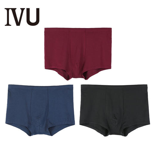 【3F】IVU【三条装】男士莫代尔内裤中腰平角裤 混色MX2 M 商品图0