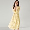 25严选新款法式温柔风黄色茶歇碎花长裙度假风收腰显瘦连衣裙_HLY 商品缩略图5