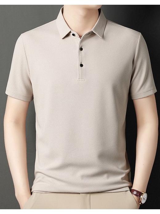 【超透气！男士Polo衫】夏季华夫格纯色POLO衫，亲肤柔软 吸湿透气，先染后织技术不易掉色起球！男士百搭休闲商务风格Y 商品图3