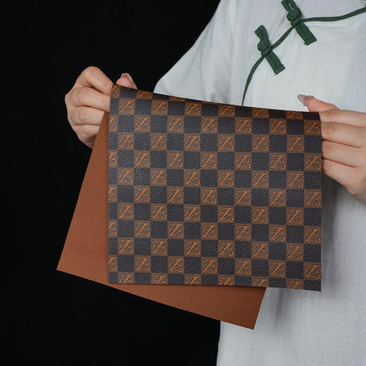 暗香疏影 Z纹皮茶席 防水小桌旗新中式禅意茶旗茶桌垫布茶桌布 商品图0