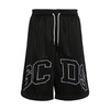 GCDS 男士字母徽标刺绣棉质休闲短裤 黑色 A1CM3100TD799 商品缩略图0