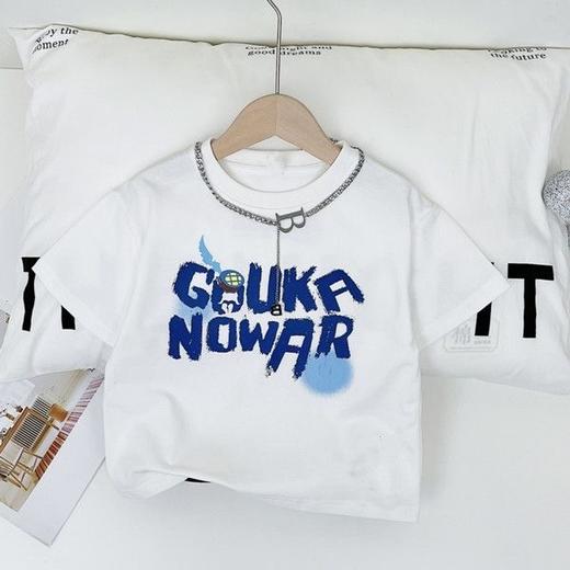 【39.9/任选2件】90-170码夏季新款儿童纯棉T恤男女童休闲宽松短袖上衣中大童童装聚 商品图6