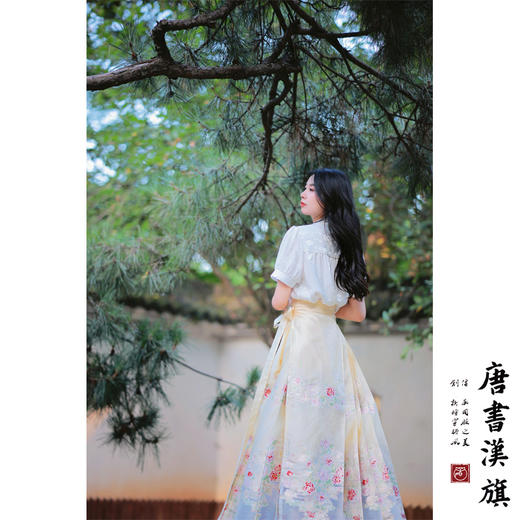 【满庭芳·花信】马面裙织金妆花改良国风新中式蔷薇黄马面套装 商品图4