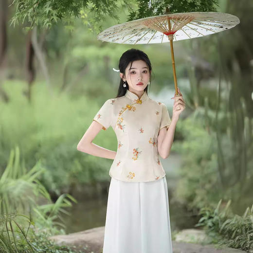 改良旗袍日常国风新中式小上衣轻薄XL24161 商品图1