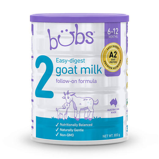 [保税区] 澳洲 贝儿（Bubs) A2婴幼儿配方羊奶粉2段 800g 升级版 商品图0