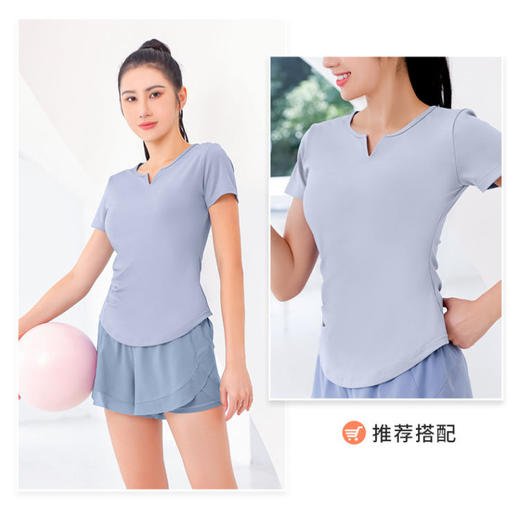 【爆款推荐】夏季新款蜜桃瑜伽套装 显瘦遮肉 基础百搭 速干透气跑步健身运动训练瑜伽服女 商品图3