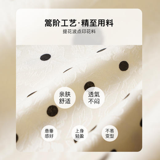 OLrain欧芮儿法式波点连衣裙女夏季2024年新款设计感荷叶边长裙 商品图2