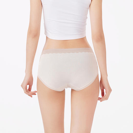 都市丽人内裤纤柔绵平角裤山茶花提花女士内裤LKT5L5 商品图3