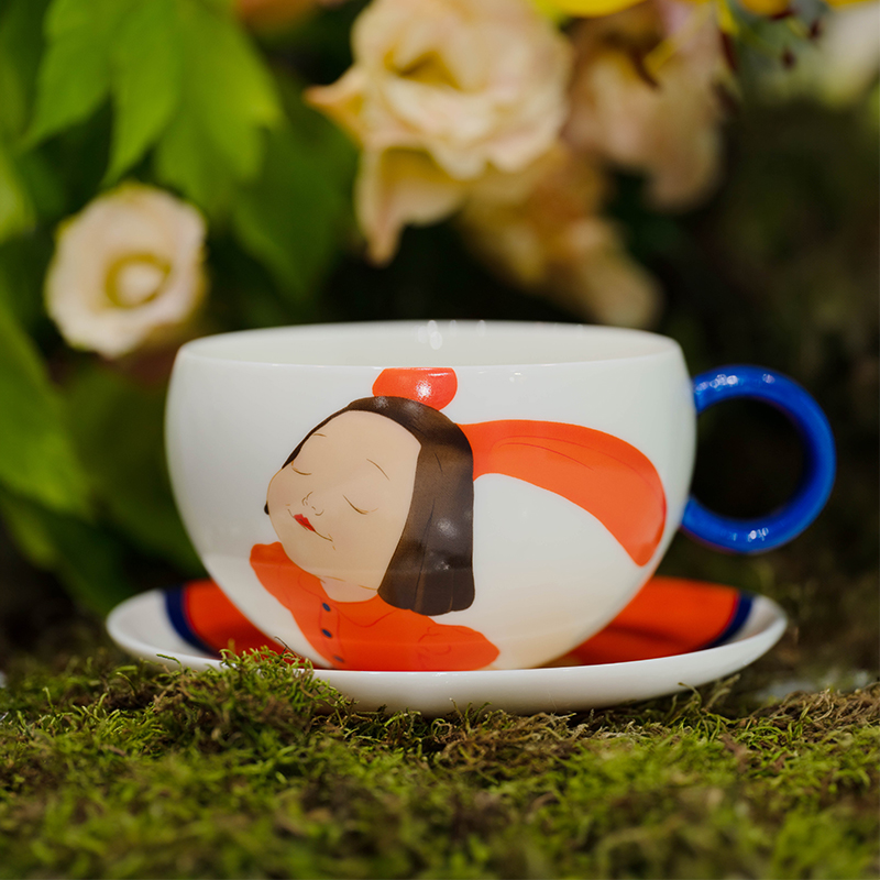 稀奇艺术新品幸福满满-杯子橙意满满陶瓷杯礼盒装咖啡杯生日礼物