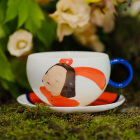 稀奇艺术新品幸福满满-杯子橙意满满陶瓷杯礼盒装咖啡杯生日礼物
