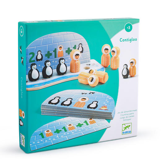 Djeco南极数学营桌面游戏企鹅加减法运算儿童数数早教教具3岁玩具 商品图4