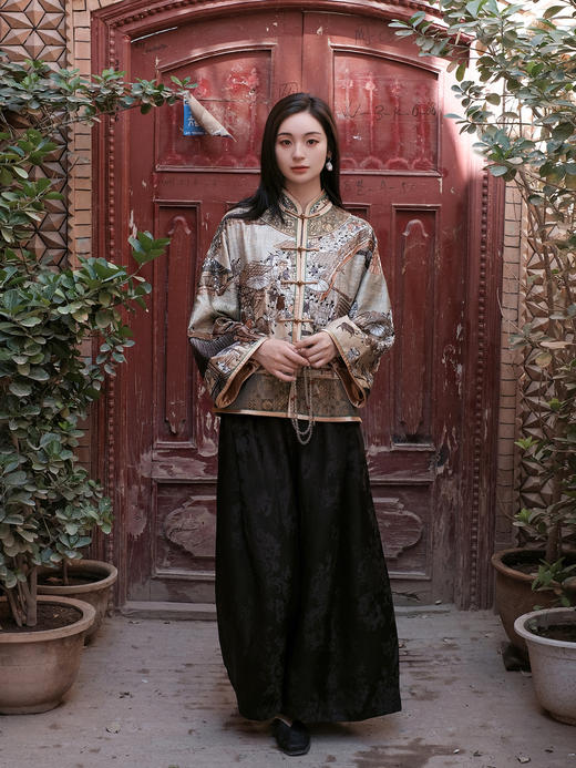 盛唐牡丹盛奢系列|清明上河图苏绣满绣外套(特殊商品不退不换) 商品图2