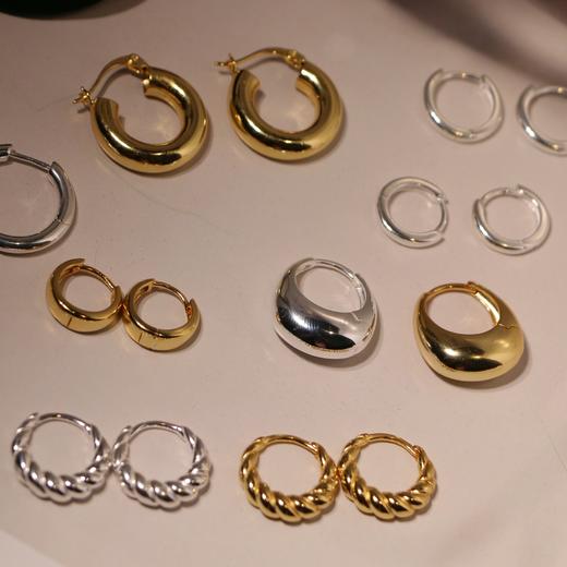 Perperle 简约轻奢风格耳环 925银/银镀金耳饰 商品图1