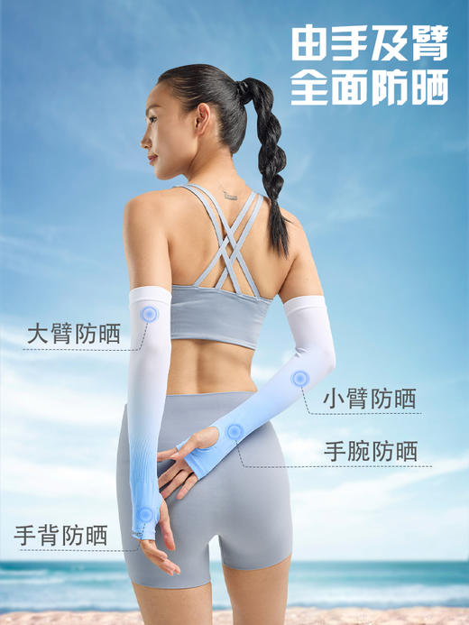 LP夏季防晒冰袖男女 防紫外线护臂时尚宽松透气防滑骑行薄款袖套 商品图6