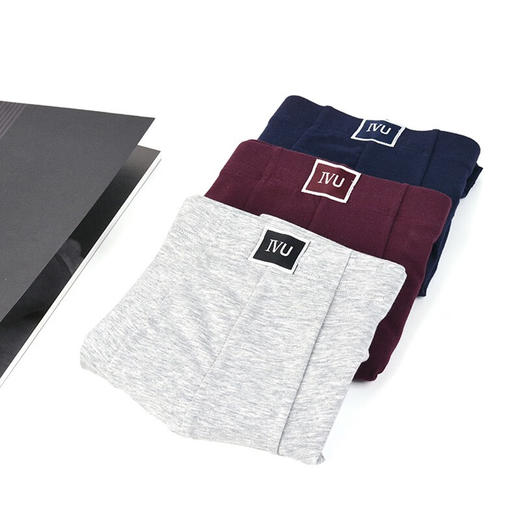 【3F】IVU男棉质内裤组合三条装舒适中腰平角裤 混合色MX2 M 商品图3