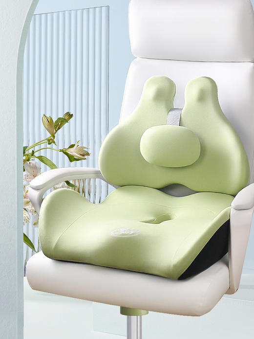 【坐垫办公室久坐护腰腰靠】慢回弹记忆棉 分体椅垫人体工学美臀坐垫  商品图9