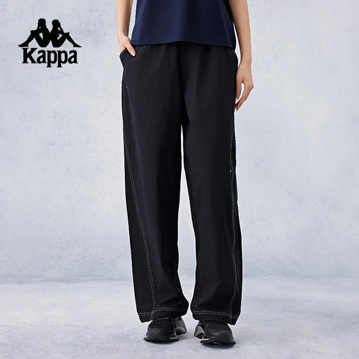 Kappa卡帕背靠背运动裤女2024新款吸湿速干直筒裤休闲长裤子女款K0E62AY44 商品图2