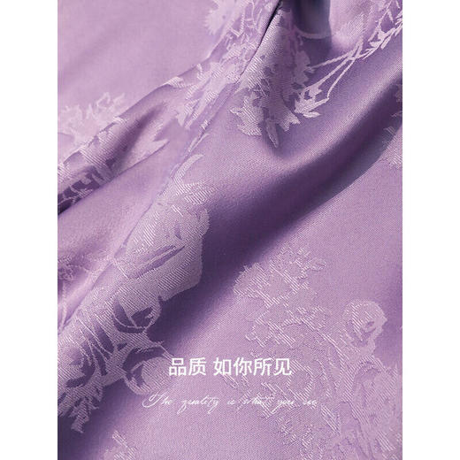 COCOBELLA暗纹提花丝滑缎面改良马面裙新国风半身裙HS3069 商品图4